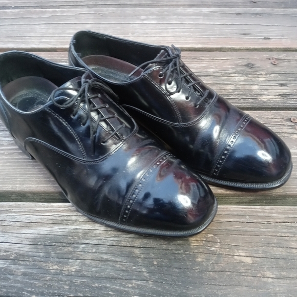 Florsheim Mens Oxford Black Leather Cap Toe Lace Up Shoes Size 10.5 3E. 255pem main image 5